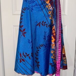 Reversible Silk Wrap Skirt